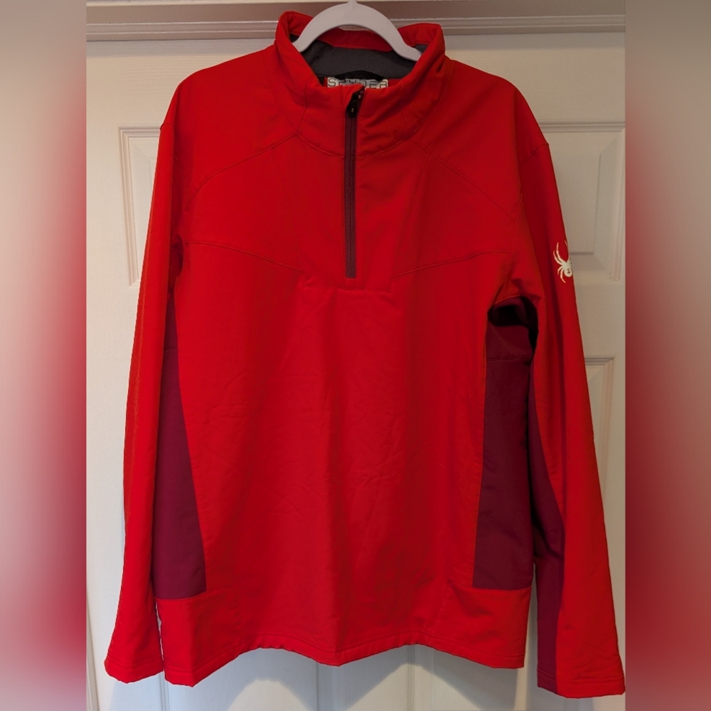Spyder Red Half-Zip Jacket RUNS SMALL ..did not fit my 44” chested husband